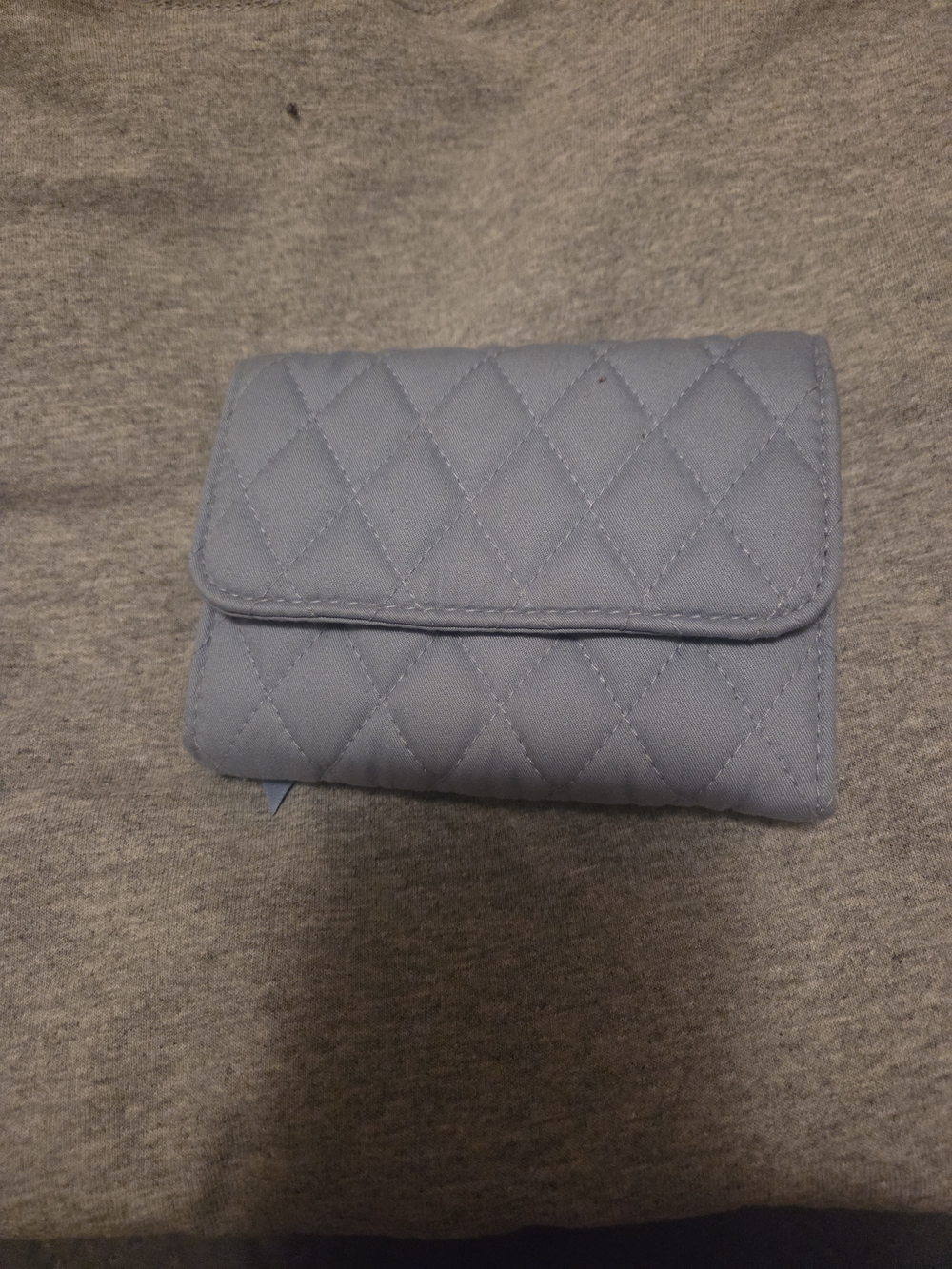 Vera Bradley Quilted Light Blue Fold Wallet